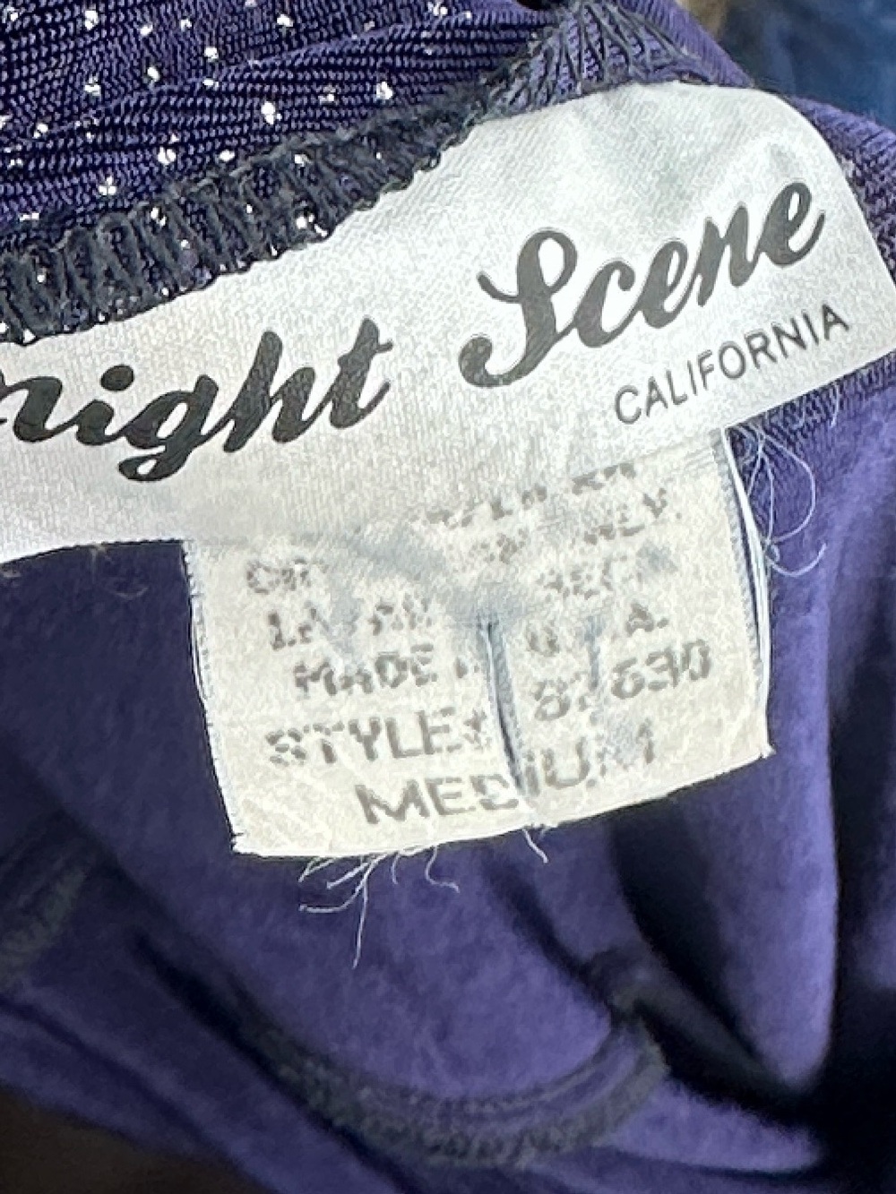 Night Scene California vintage maxi dress blue sparkle slinky y2k whimsy sz M - Picture 10 of 11
